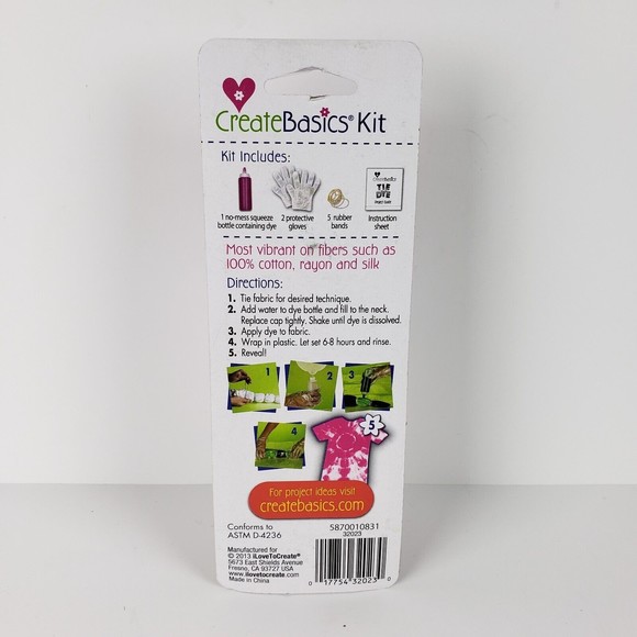 Create Basics FUCHSIA Tie Dye 9 Piece Kit Create Up To 3 Projects - Picture 2 of 2